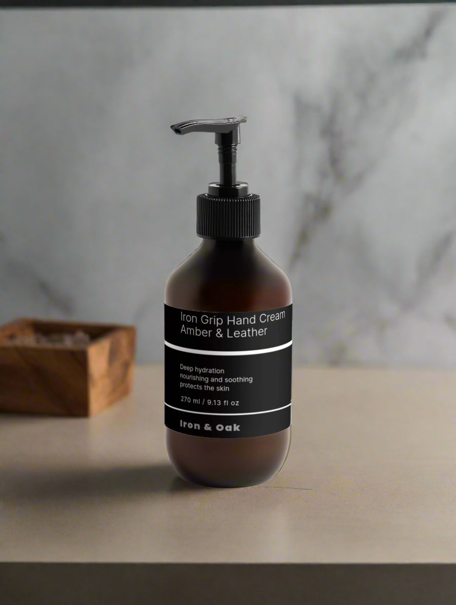 Iron Grip Hand Cream - Amber & Leather